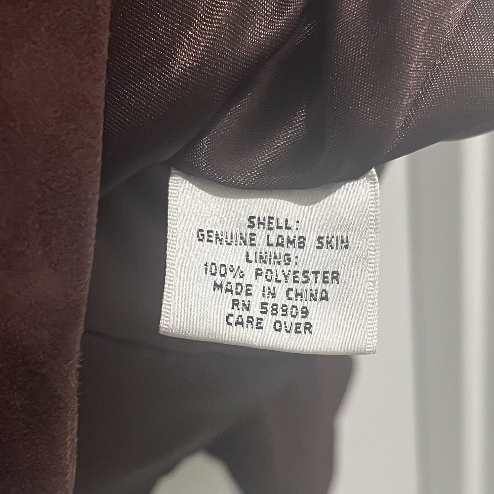 Women's  Brown‎ Lamb Skin Jacket Large - Picture 4 of 10